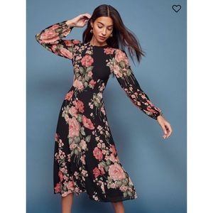 NWT Reformation Luanne Midi Dress in Louise